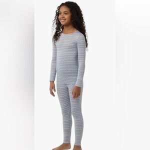 32 Degrees Kids Base Layer set in Light Gray Snowflake size M (8/10)